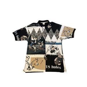 Vintage Disney Store Mickey Mouse Golf Polo Size XL Golfcore 90sStreetwear